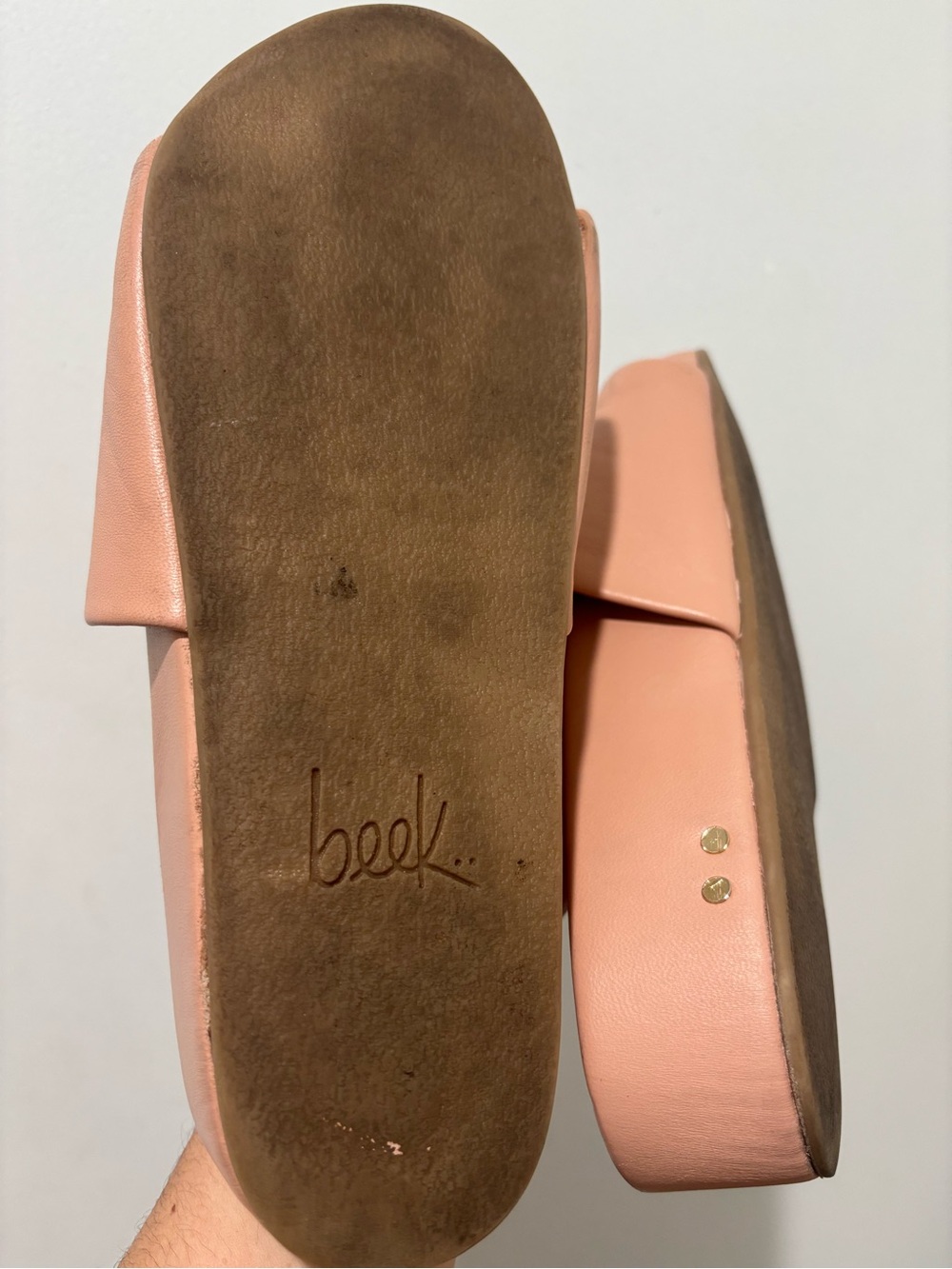 Beek Pelican Leather Platform Sandal Size 9 - Picture 6 of 8